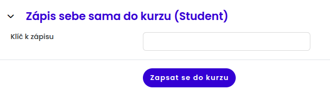 obrázek - zápis sama sebe do kurzu